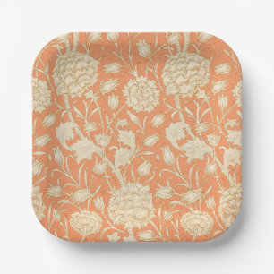 Assiettes En Carton Tulipe sauvage de William Morris, motif floral vin