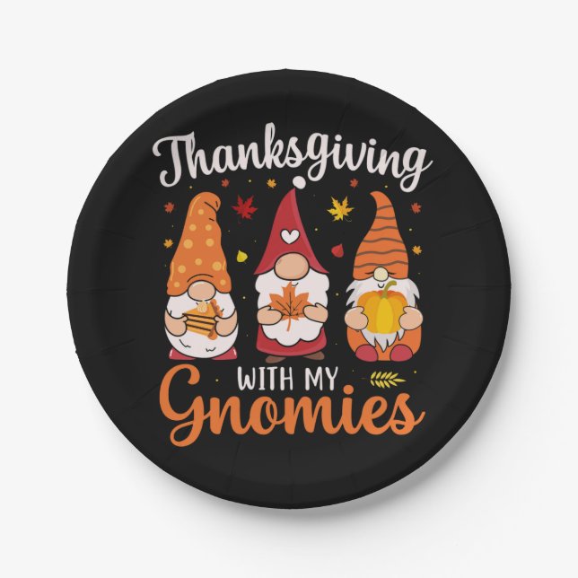 Assiettes En Carton turquie et été automne couleurs pour remerciement  (Devant)