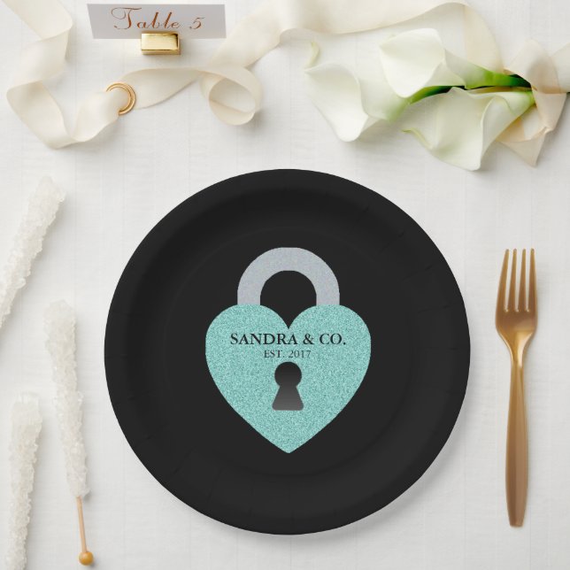 Assiettes En Carton Turquoise Blue Celebration Anniversaire Douche Tia (Mariage)