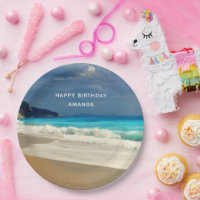 Turquoise Blue Sea Beach Photo Joyeux anniversaire