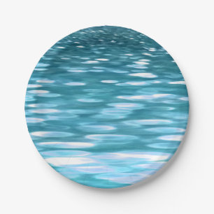 Assiettes En Carton Turquoise shimmer
