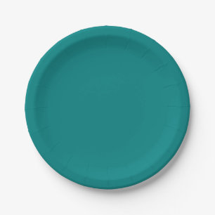 Assiettes En Carton Turquoise solide