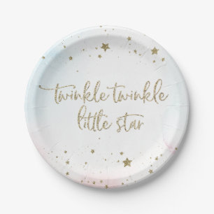 Assiettes En Carton Twinkle Twinkle Little Star Sexe Plaques de révéla