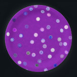 Assiettes En Carton Twisty Polka Dot Spirals Purple Paper Party Plates<br><div class="desc">Paper Plates in our Twisty Polka Dot Spirals design in purple. Part of a versatile, decorative collection with blue, pink, and purple as the primary color schemes - a collection featuring coordinated patterns and designs created to work together. The focus is on clean, balanced visuals that are easy to mix...</div>
