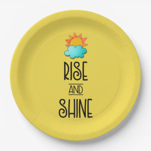 Assiettes En Carton Typographie de la montée et de la brillance avec l