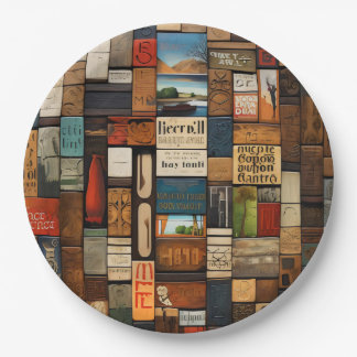 Assiettes En Carton Typographie du livre et des signes rustiques Colla