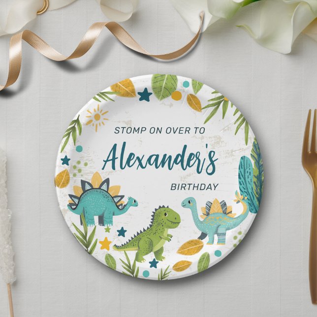 Assiettes En Carton Tyrannosaurus Jurassic Party Dinosaur Anniversaire (Créateur téléchargé)