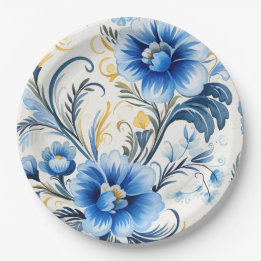 Assiettes En Carton Ukrainian folk art pattern