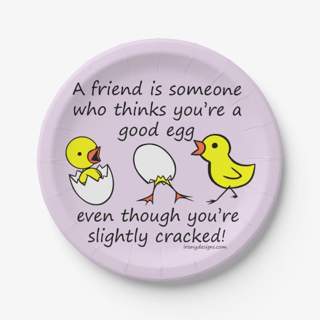 Assiettes En Carton Un ami est quelqu'un dire drôle de BFF (Devant)
