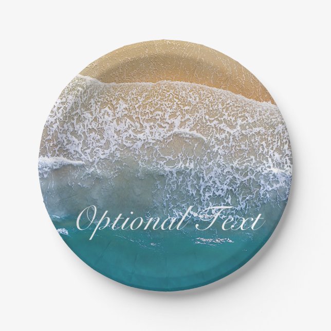 Assiettes En Carton Un avec la plage (Devant)