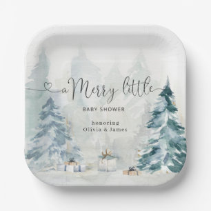 Assiettes En Carton Un baby shower d'hiver Merry Little baby shower