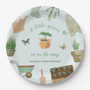Assiettes En Carton Un Baby shower Plante Un Petit Jardin De Sprout