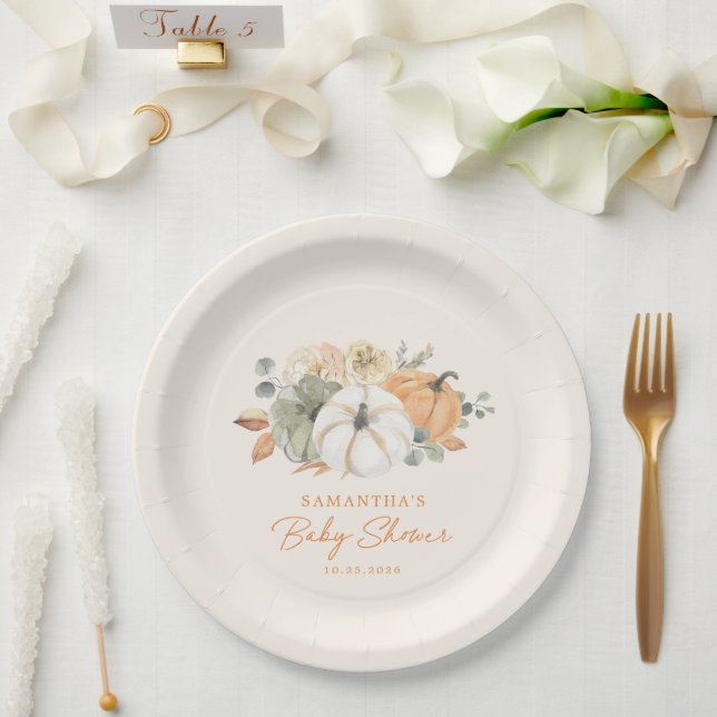 Assiettes En Carton Un Baby shower Rustique Floral Boho Un Peu Citroui (Mariage)
