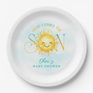 Assiettes En Carton Un beau soleil, voilà le Baby shower du Fils