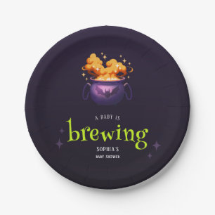 Assiettes En Carton Un Bébé brasse Éffrayant Baby shower Cauldron