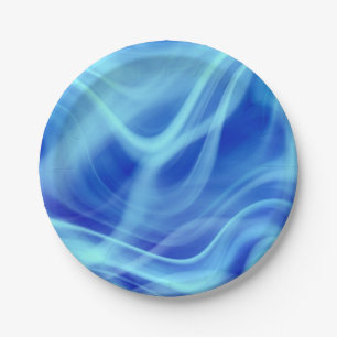 Assiettes En Carton Un brouillard bleu mystique