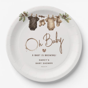 Assiettes En Carton Un café 'Un bébé est en préparation' Shower pour b