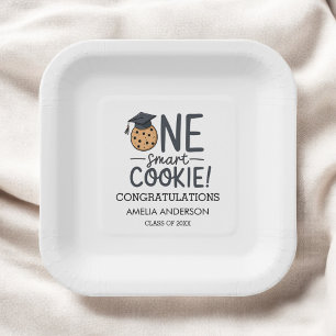 Assiettes En Carton Un cookie intelligent Classe de Graduation de