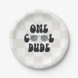 Assiettes En Carton Un Cool Dude Lunettes de soleil 1er anniversaire