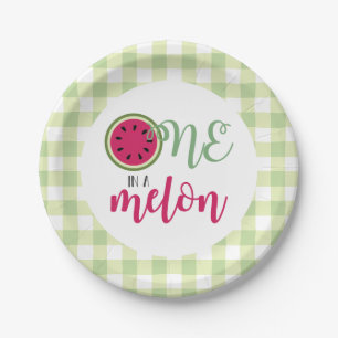 Assiettes En Carton Un dans un Melon Watermelon Premier anniversaire