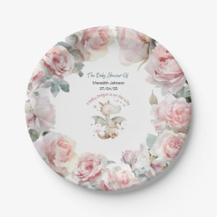 Assiettes En Carton Un Dragon Bébé est sur le Chemin Baby shower Plaqu