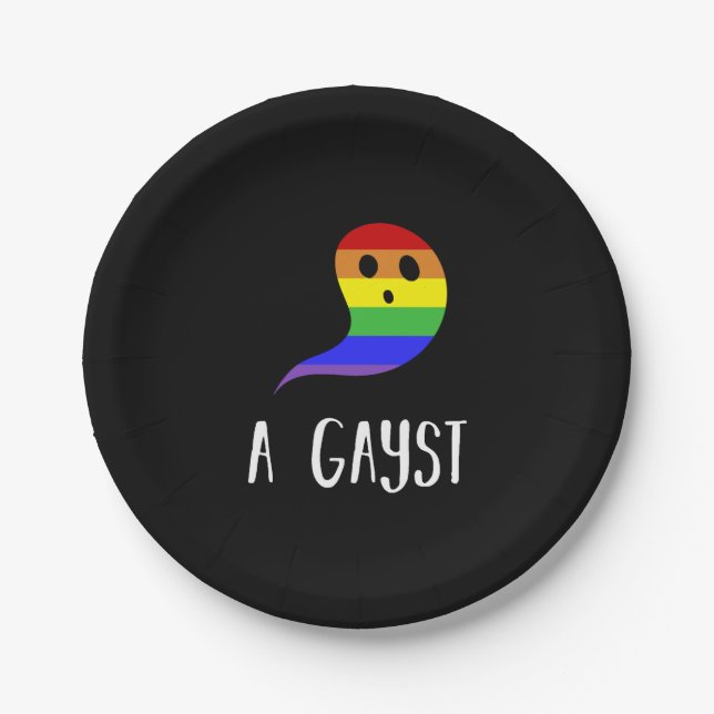 Assiettes En Carton Un Gay pride gay, Halloween gay, LGBT (Devant)