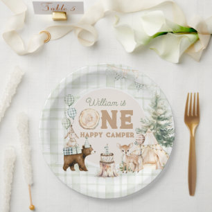 Assiettes En Carton Un Joyeux Camper Premier anniversaire