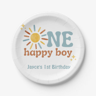 Assiettes En Carton Un Joyeux Garçon, 1Er Voyage Autour Du Soleil