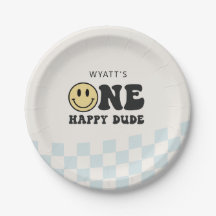 Un joyeux Mec Sourire Visage premier anniversaire