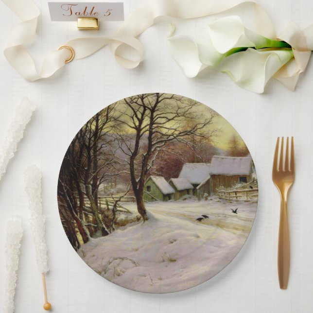 Assiettes En Carton Un matin d'hiver (Mariage)