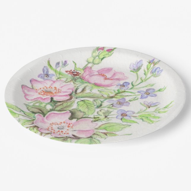 Assiettes En Carton Un monde meilleur design sur les plaques de papier (Angle)