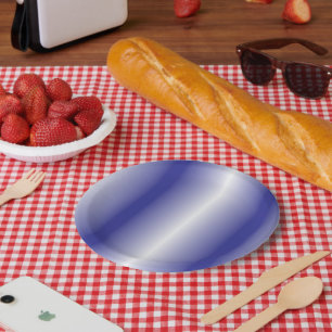 Assiettes En Carton Un motif géométrique bleu complexe avec symétrie