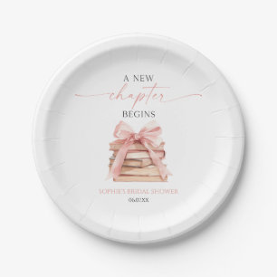 Assiettes En Carton Un Nouveau Chapitre Commence Pink Bow Books Enterr