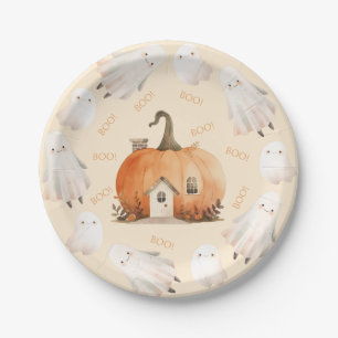 Assiettes En Carton Un petit Baby shower Boo Halloween