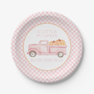 Assiettes En Carton Un petit baby shower de camion rose clair Citrouil
