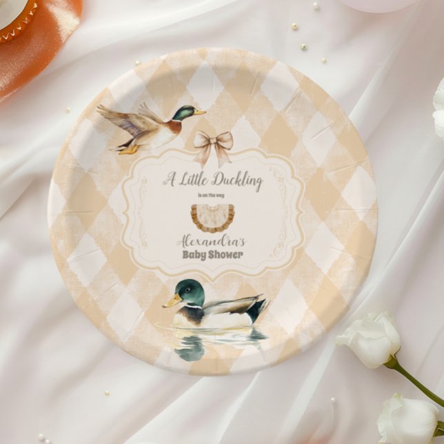 Assiettes En Carton Un Petit Baby shower De Canard (Créateur téléchargé)