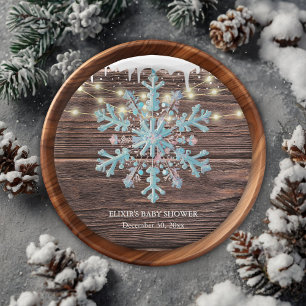 Assiettes En Carton Un petit Baby shower d'hiver rustique