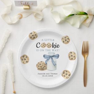 Assiettes En Carton Un petit biscuit est en route Baby shower