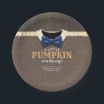 Assiettes En Carton Un petit Citrouille se trouve sur le Baby shower W<br><div class="desc">Petites plaques de papier d'automne Baby shower Citrouille</div>