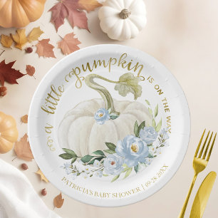 Assiettes En Carton Un Petit Citrouille Se Trouve Sur Le Chemin Du Bab