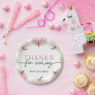 Assiettes En Carton Un Petit Citrouille Tourne Un Anniversaire