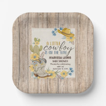 Un Petit Cow-boy Est En Chemin Bleu Yellow Western