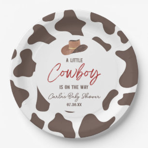 Assiettes En Carton Un petit cow-boy rodéo rodéo Baby shower occidenta