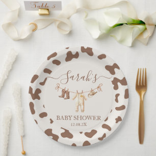 Assiettes En Carton Un petit garçon Baby shower Cowboy