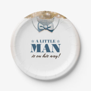 Assiettes En Carton Un petit homme sur son chemin Baby shower