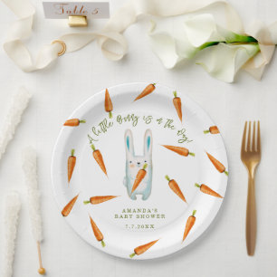 Assiettes En Carton Un petit lapin est en route ! Baby Shower