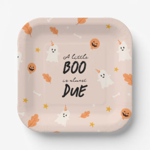 Assiettes En Carton Un petit livre est presque à baby shower