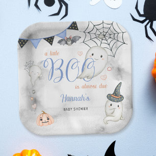 Assiettes En Carton Un petit livre est presque dû Baby shower garçon