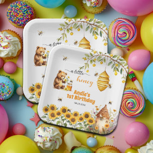 Assiettes En Carton Un Petit Miel Chaque Année Anniversaire