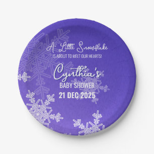 Assiettes En Carton Un petit minimaliste de flocon de neige Motif Indi